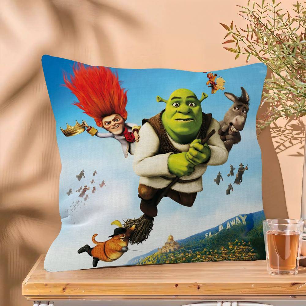 Cartoon Shrek Pillow Anime Pillow Sofa Bed Head Pillow Cover Cushion Cover Fashion