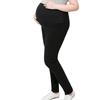 Plus Size Fleece-Lined Maternity Pants with Belly Support for Autumn and Winter