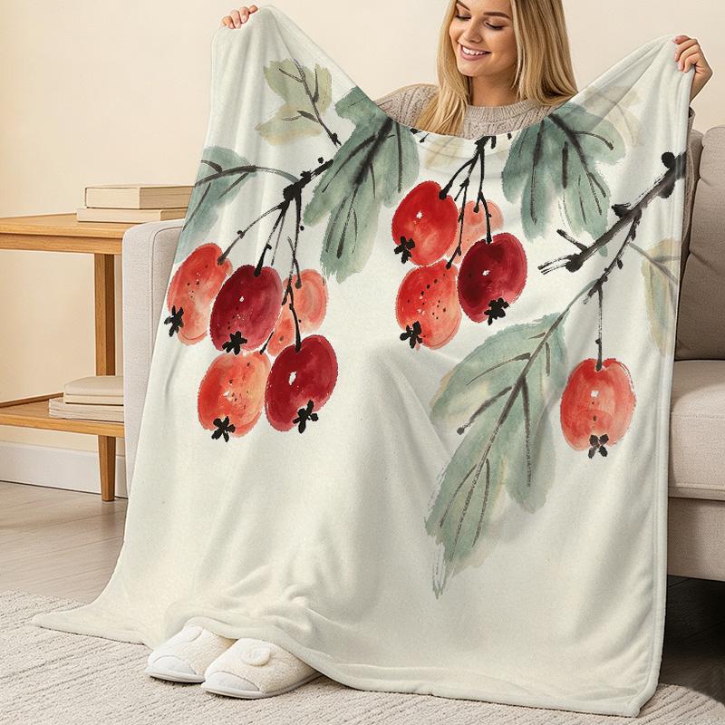 Lightweight Flannel Blanket Soft, Warm & Skin-friendly, Ideal for Home Relax, Car Use & Holiday Decor (Christmas, Halloween)