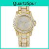 Classic Alloy Crystal Womens Watch With Quartz Movement For Casual Wear