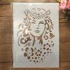 A4 29cm Fashion Lady Girl Hat DIY Layering Stencils Painting Scrapbook Coloring Embossing Album Decorative Template