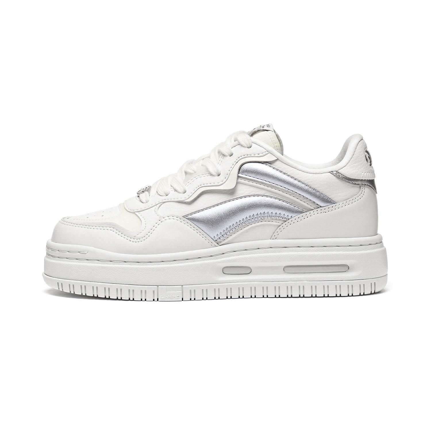 (WMNS) Li-Ning Future C1 Sportswear Shoes  Silver White  Women s AGCT120-5 EU 39