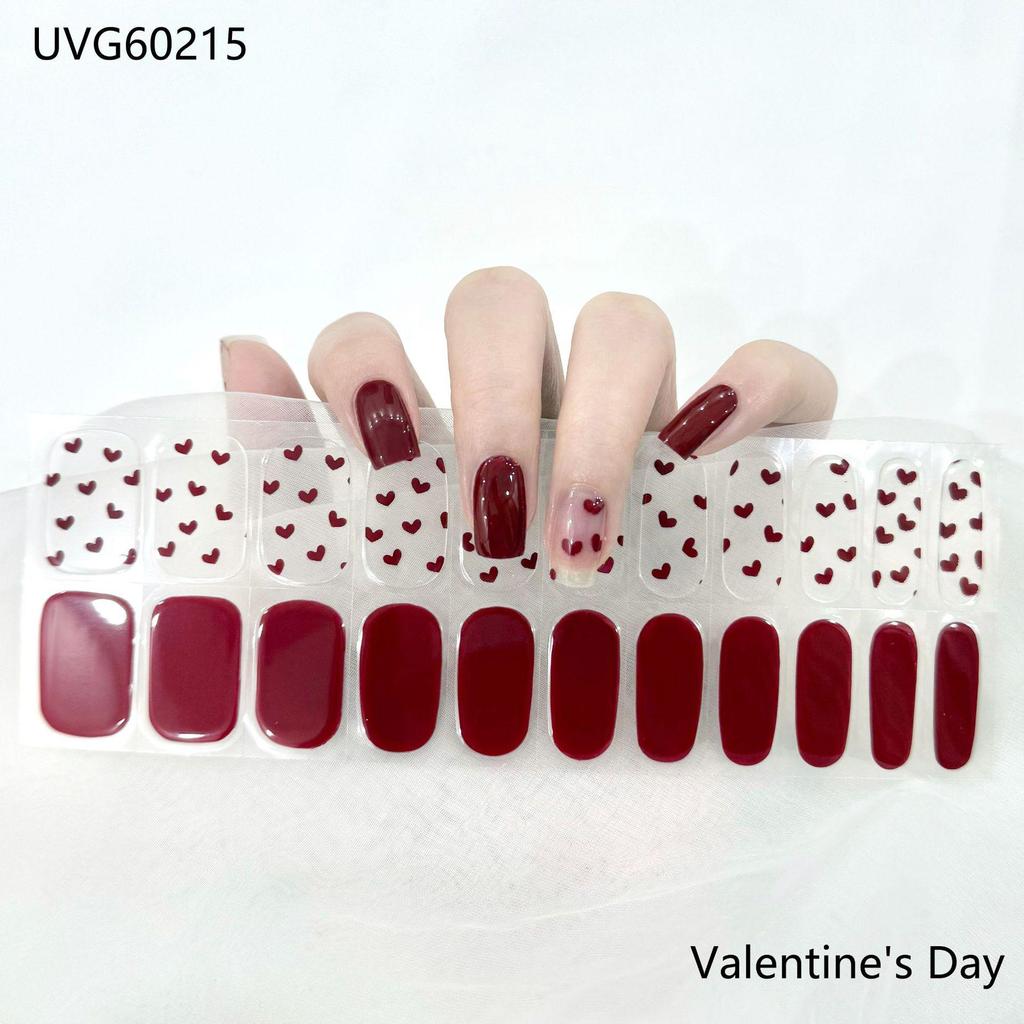 Transparent Nude UV Gel Nail Art Stickers: Semi-Cured, Semi-Baked Manicure Sheets