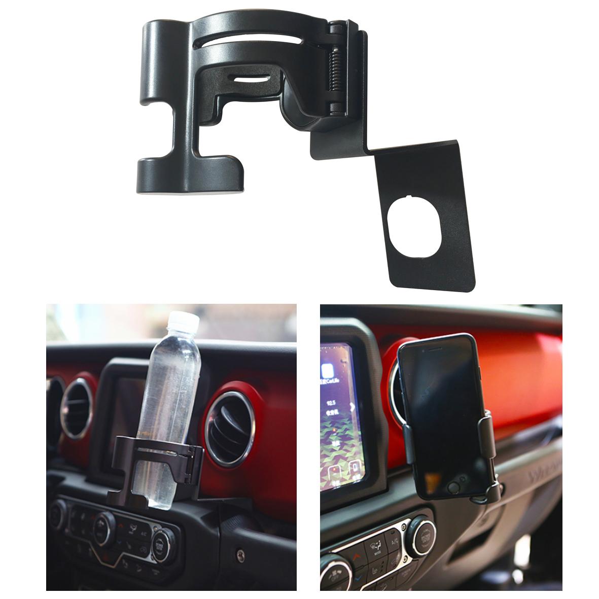 Lantsun JL1069 Phone Holder for Jeep for wrangler JL 2018+ Cup Holder Aluminum Alloy 18*12*10CM