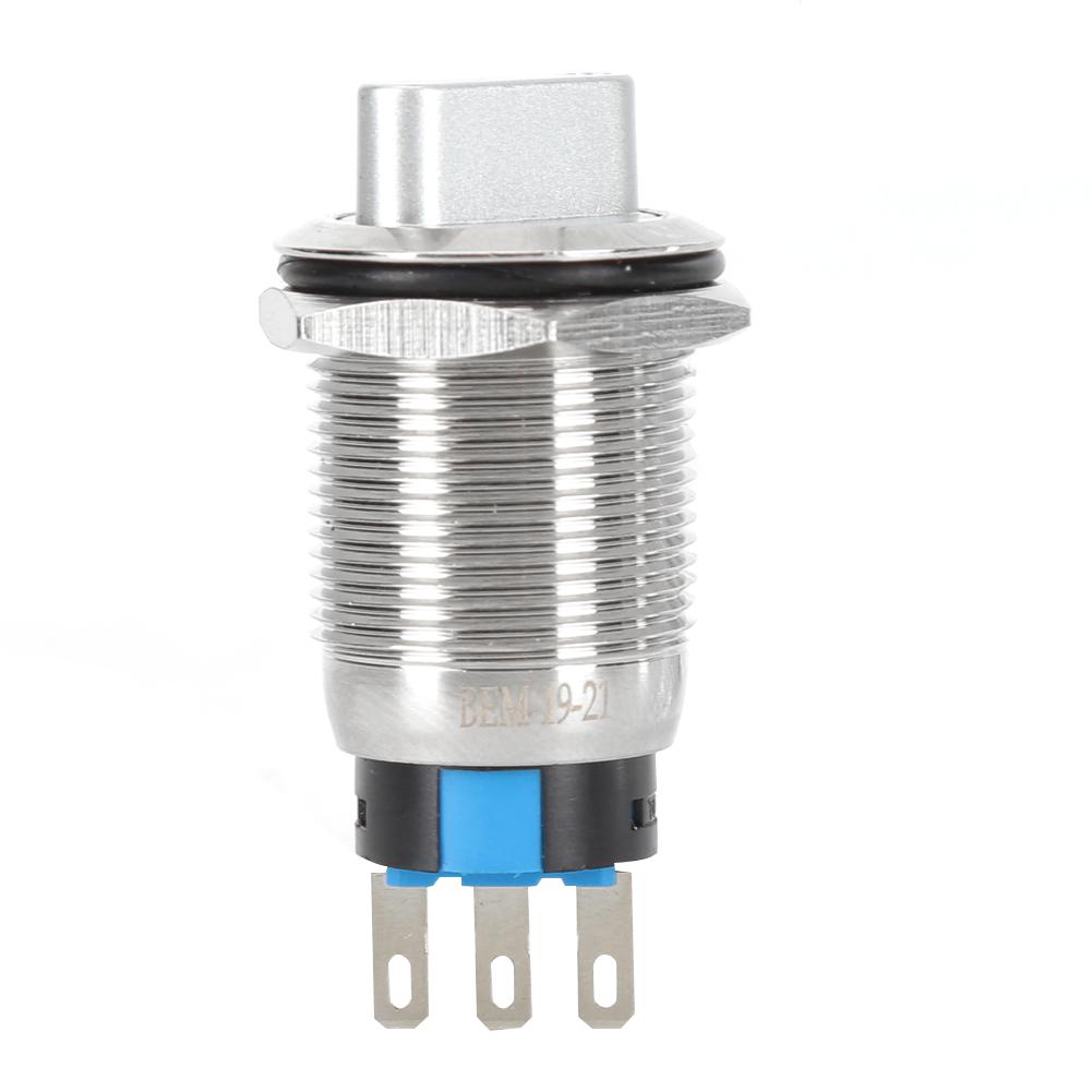 40PCS BEM 19 21 2 Position Knob Switch Waterproof Rotate Switch with Self Locking