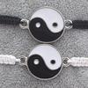 Couple Bracelet Handmade Braided Adjustable Round Beads Alloy Tai Chi Yin Yang Men Women Rope String Fashion Jewelry
