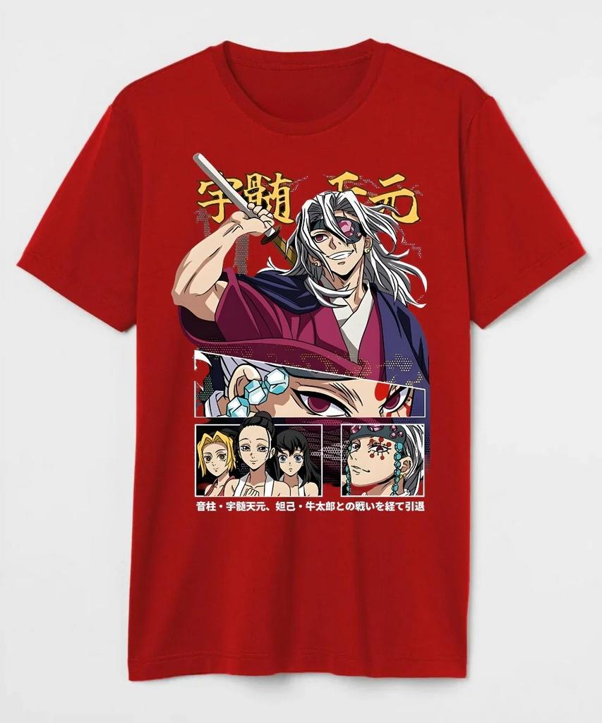Demon Slayer Tengen Uzui Sound Hashira Graphic TShirt Anime Manga Print Cotton Tee for Men  Kids Casual Streetwear Top