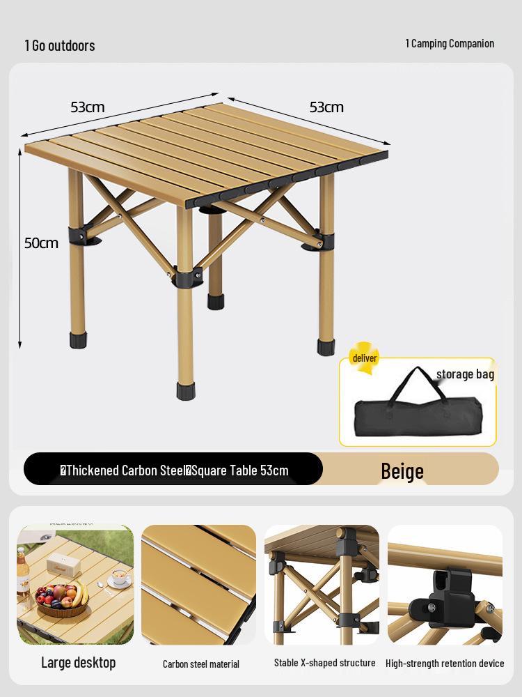 Portable Outdoor Folding Table Set for Camping, Picnic, and Barbecue Trips