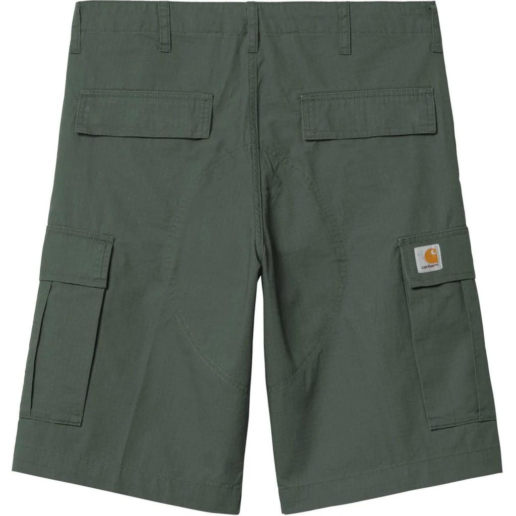 Carhartt WIP Badge Patch Zipper Solid Color Straight Leg Cargo Shorts Men shorts Green I028246-29N-02
