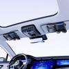 Car Sun Visor Organizer Leather Business Card Pen Multi-Pocket Storage Bag Sunglasses Holder Eyeglasses Clips Auto Accessories