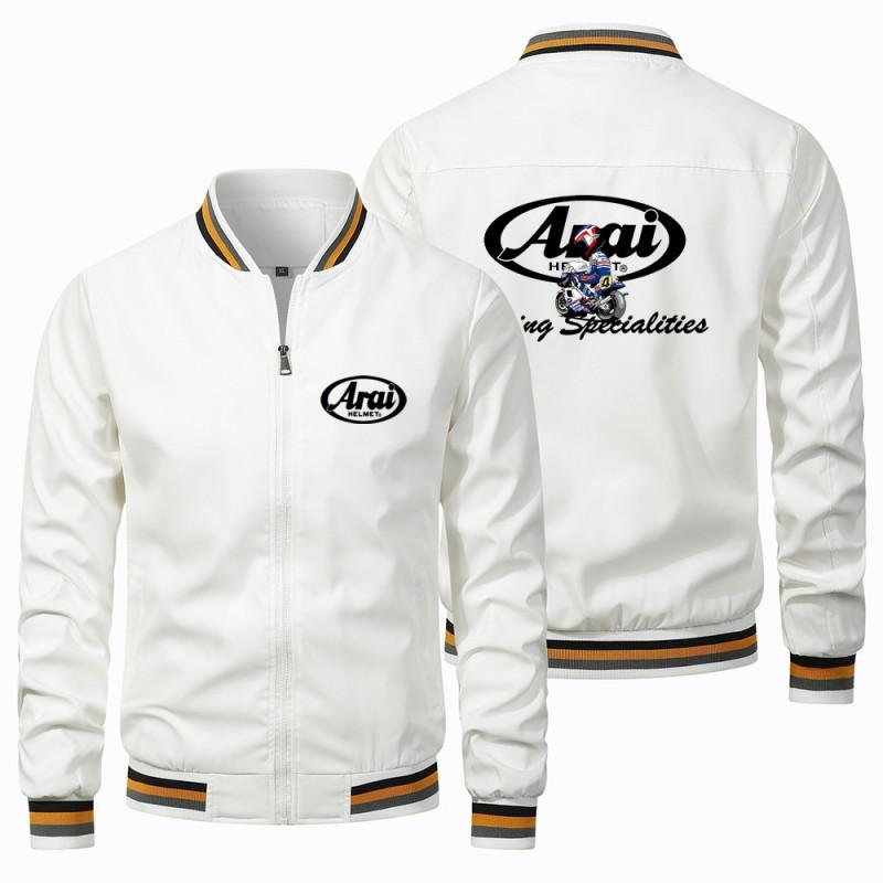 Mens Motorcycle Print Streetwear Jacket With