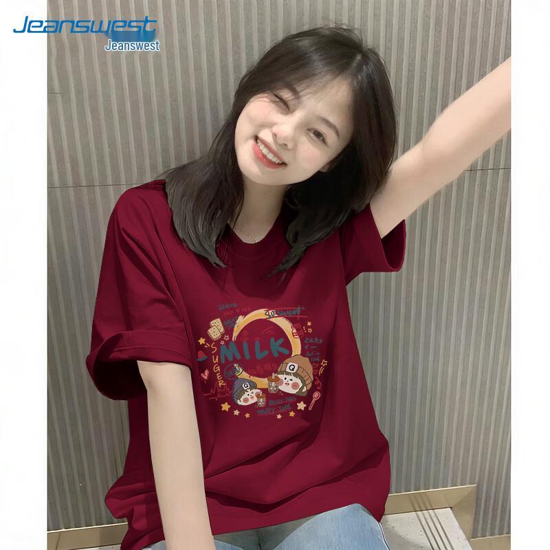 

Jeanswest Women s Pure Cotton Loose-Fit T-Shirt 2XL