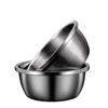 Round Stainless Steel Washing Basin and Colander Set
