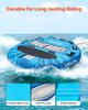 Towable Tubes for Boating, 3-Rider Inflatable Boat Tubes and Towables, 231kg Capacity Water Sport Tube for Boat To Pull - with Anti-Slip Pad, Full