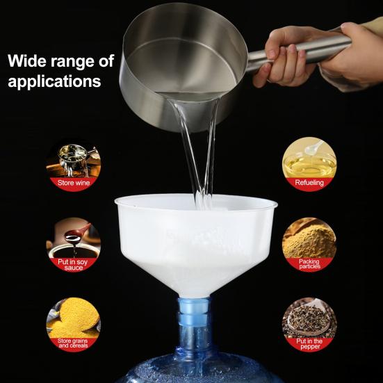 Plastová sada trychtýřů Potravinářské Velkoústé Trychtýře pro Přelévání Kapalin Olej Víno