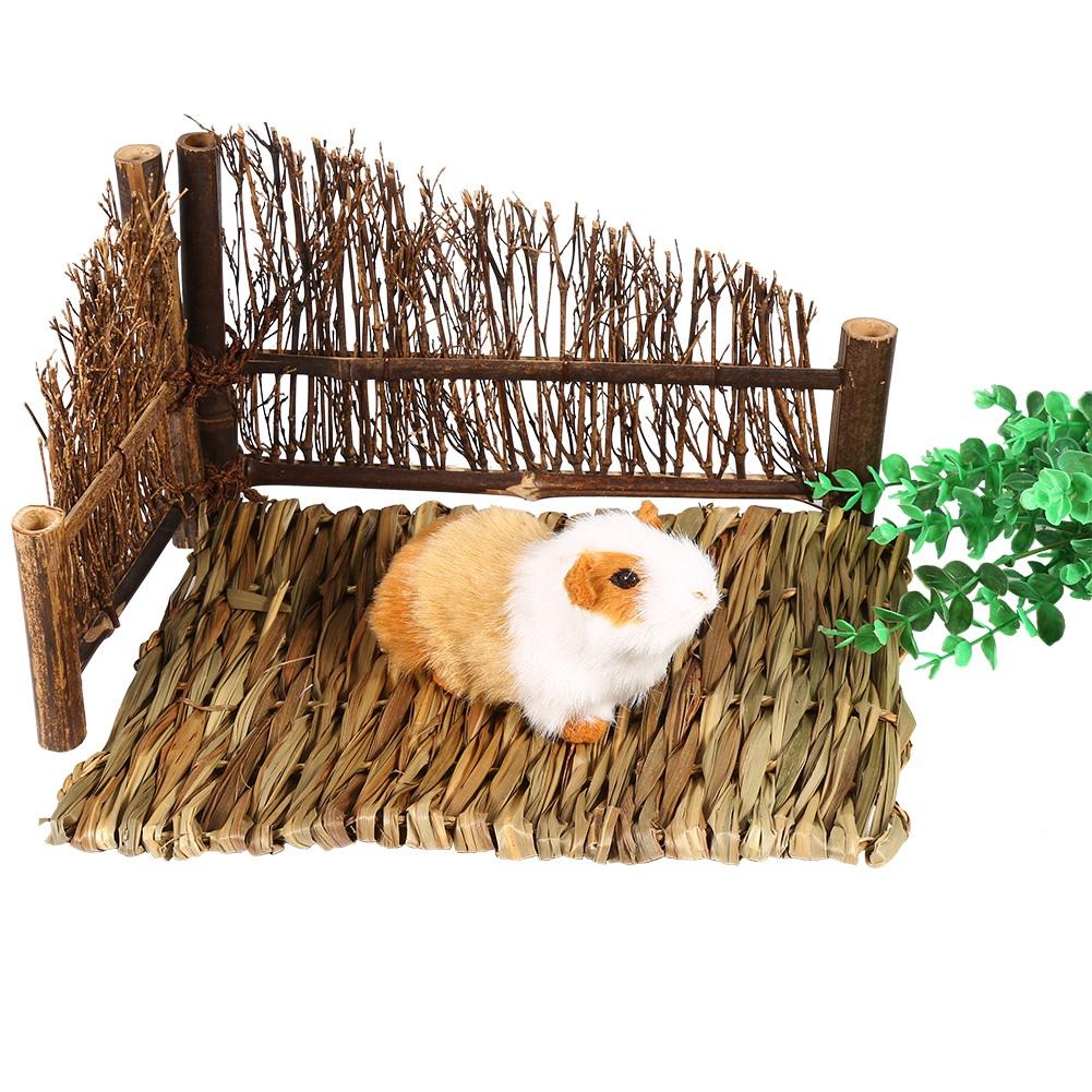 Kleintier Hamster Handgewebte Grasmatte Kaninchen Meerschweinchen Unterlage(S)