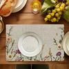 1pc Elegant Floral Tablecloth Placemat - Non-Slip Heat-Resistant Table Mat, Large for Dining, Kitchen, Parties