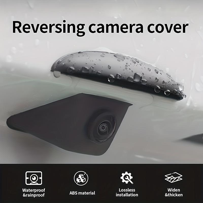 Car Rearview Camera Rain Shield Heavy-Duty ABS Waterproof Windproof Cover with Wide Base Design Compatible with SUV Sedan Truck