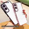 Diamond Transparent Plating Silicone Case For Huawei Honor X9A X9B X50i X9C X60 Pro X8A X8B X7B X7C X8 5G Soft Back Cover
