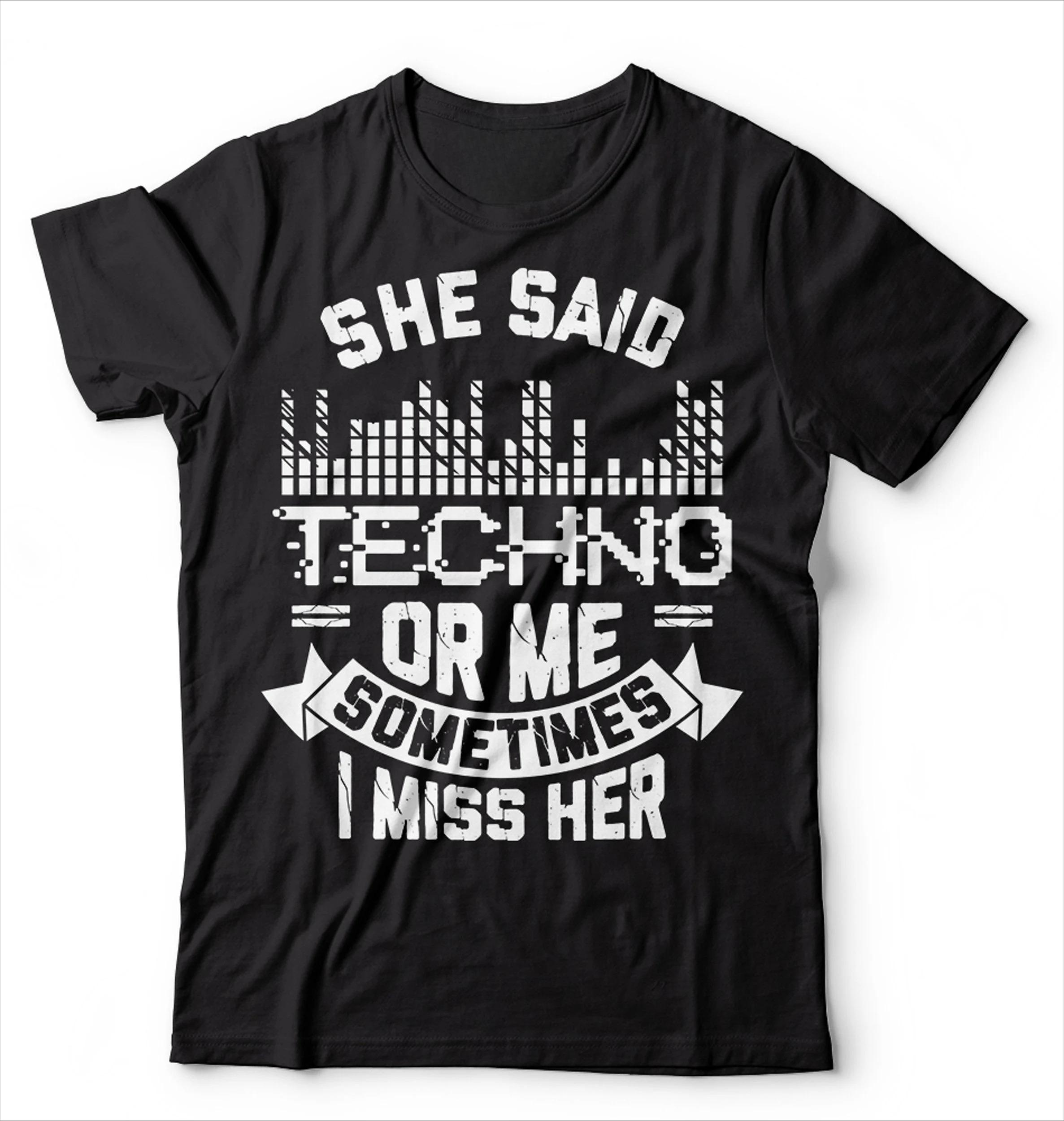 Funny Techno or Me Graphic Tee Techno Lover Gift Shirt Clothing Graphic Short Sleeve Men Women AllSeason Crew Neck Cotton Tee S