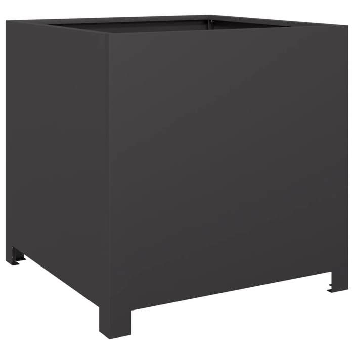 VidaXL Planter Black 50x50x50 Cm Steel, Planter, Patio Planter, Flower Box, Outdoor Planter, Box To 851213