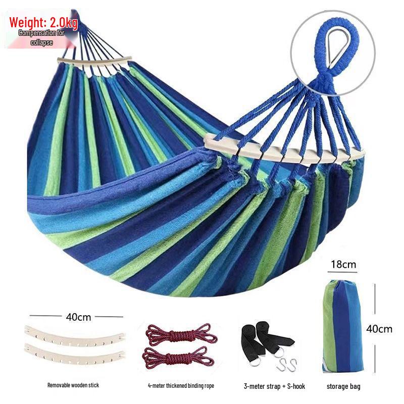 A1R Outdoor Double Hammock - Detachable, Washable, Anti-Rollover Adult & Child Swing for Camping