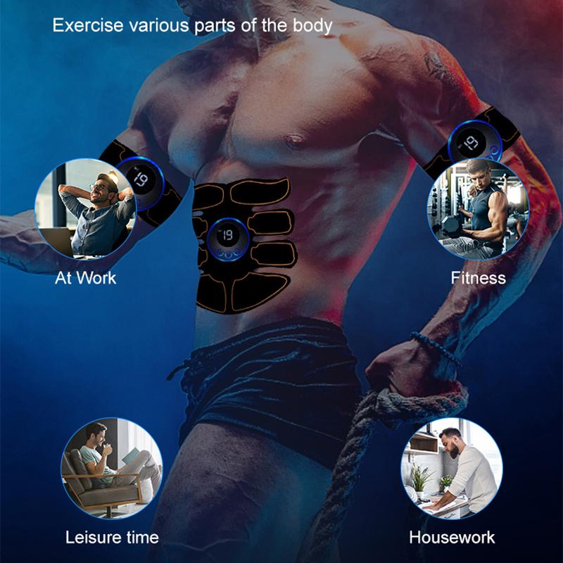 Electric Muscle Stimulator EMS Hip Trainer Neck Arm Leg Abdominal Stimulator Muscle Toner Home Fitness Body Slimming Massager