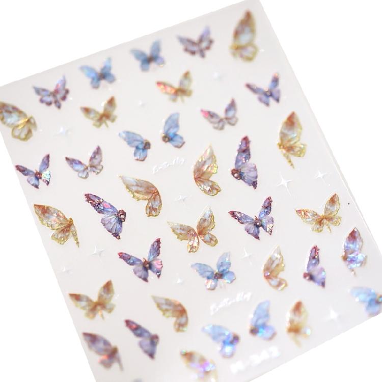 

Butterfly Nails Sticker for Woman Shining Nails Decals Self-Adhesive Nails Sticker Nails Art Stickers Nails Supplies