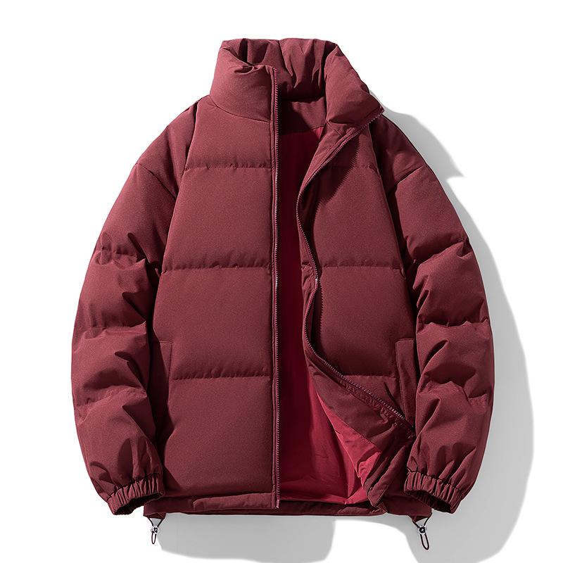 Cotton Jacket for Men and Women In The Same Style for Winter Thick Loose Cotton Jacket for Couples Solid Color Bread Jacket for Cotton Jacket