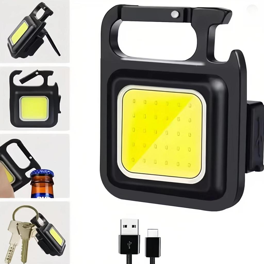 Super Bright MINI COB Keychain Flashlight Charging Lamp Camping Lights with Magnet 3 Lighting Modes for Camping Home Camping Fishing Work Lights