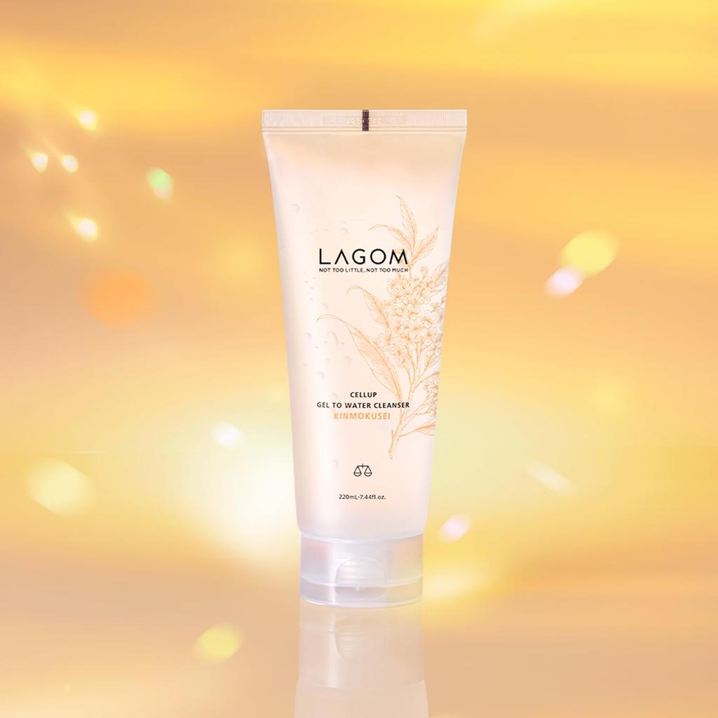 LAGOM Osmanthus Morning Facial Authentic Japanese Product Gel-to-Water Cleanser, Scent, Cleanser, 220mL,