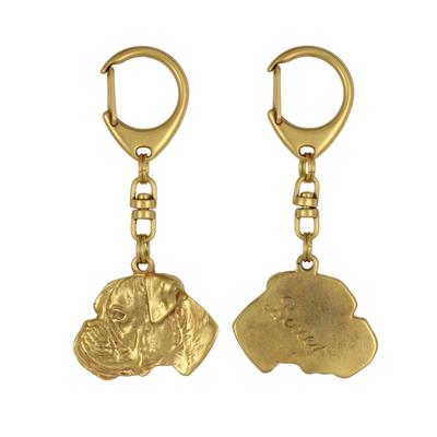 Boxer, German Boxer III - Gilded Key Ring with Dog, Handbag Decoration, Luxury Accessory by Brand