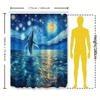 Starry Night Whale Shower Curtain Inspired By Van Gogh Artwork Add A Touch Of Magic To Your Bathroom Decor Complimentary Hook