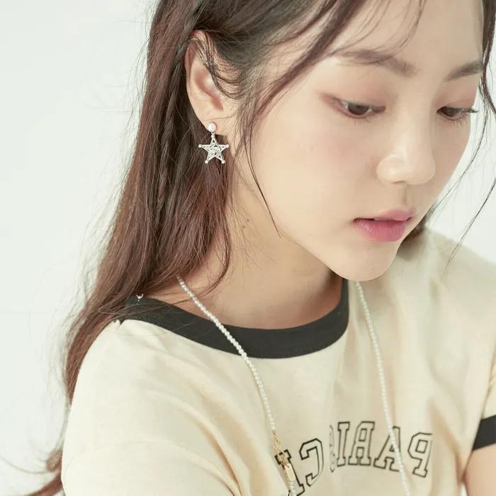 Heart In Star Earrings