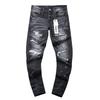 Jeans de Hombre Rectos con Parches Desgastados Estilo Vintage High Street Pantalones Casuales
