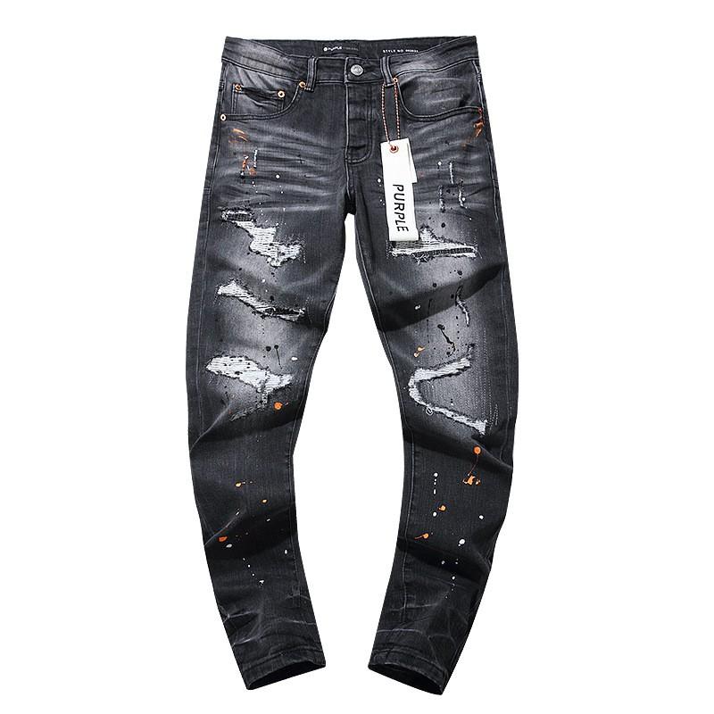 Jeans de Hombre Rectos con Parches Desgastados Estilo Vintage High Street Pantalones Casuales
