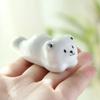 1pc Japanese Ceramic Cute White Bear Rack Penholder Incense Burner Holder Chopstick Rest Table Decor For Kitchen Home Ornament