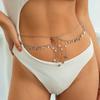 Sexy Metal Star Butterfly Waist Chain Beach Wind Waist Chain Pearl Chain Tassel Body Chain