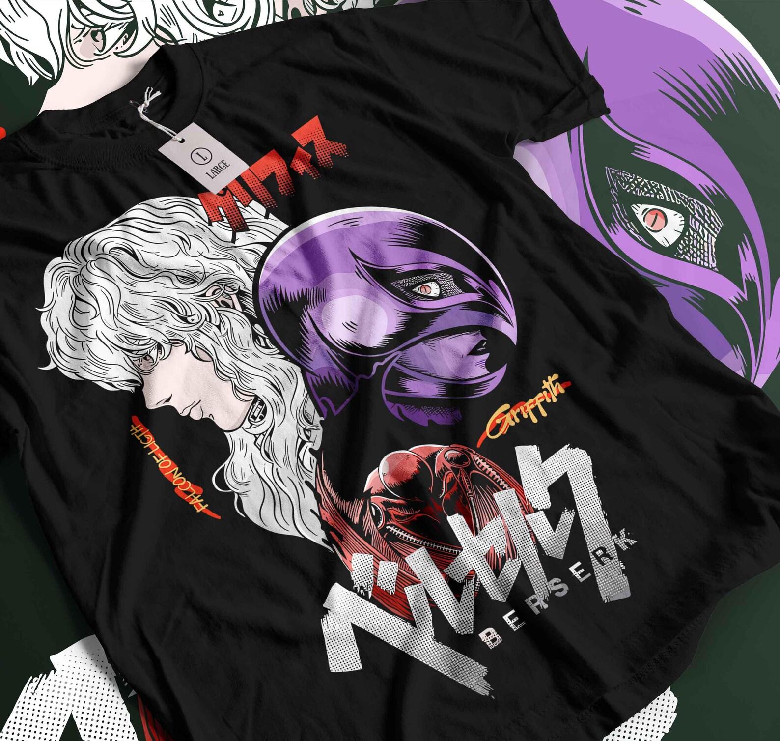 Unisex Skull Knight Shirt, Anime Vintage Special T-shirt, Anime Manga, Anime Shirt, Black Swordsman, Graphic Anime Tee, Manga Shirt, Japan L