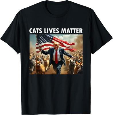 Funny Cat Lives Matter Pres Election 2024 Cats Dogs Pets Unisex T-Shirt Unisex T-Shirt