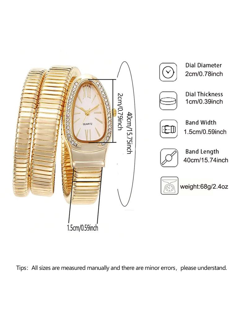 1PC Montre à Quartz de Luxe pour Femme Bracelet Mode de Haute Qualité Or Montre-Bracelet pour Dame Montre Seule