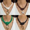 Accessories, knotted leaves, starfish scallops, exaggerated necklaces, simple drawstring pendant necklaces