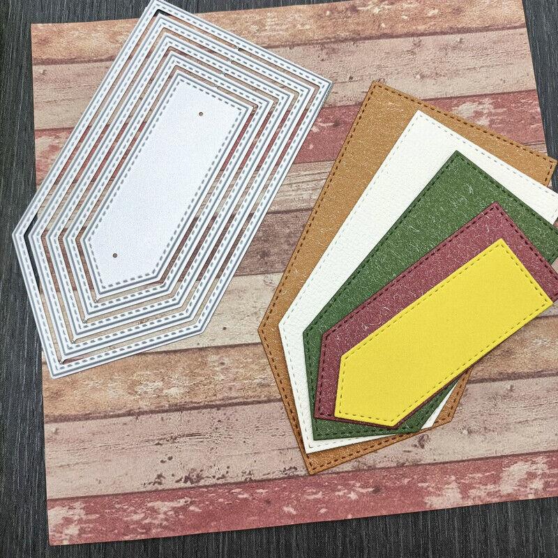 Pennant Tag Frame Cutting Dies Metal Stencil DIY Scrapbooking Album Paper Card Embossing Craft Decor Art Die Cut Bookmarks