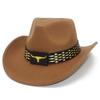 Classic Western Style Cowboy Hat Hard Styling Hat Can Be Worn In All Seasons Outdoor Cycling Travel Visor Versatile Top Hat