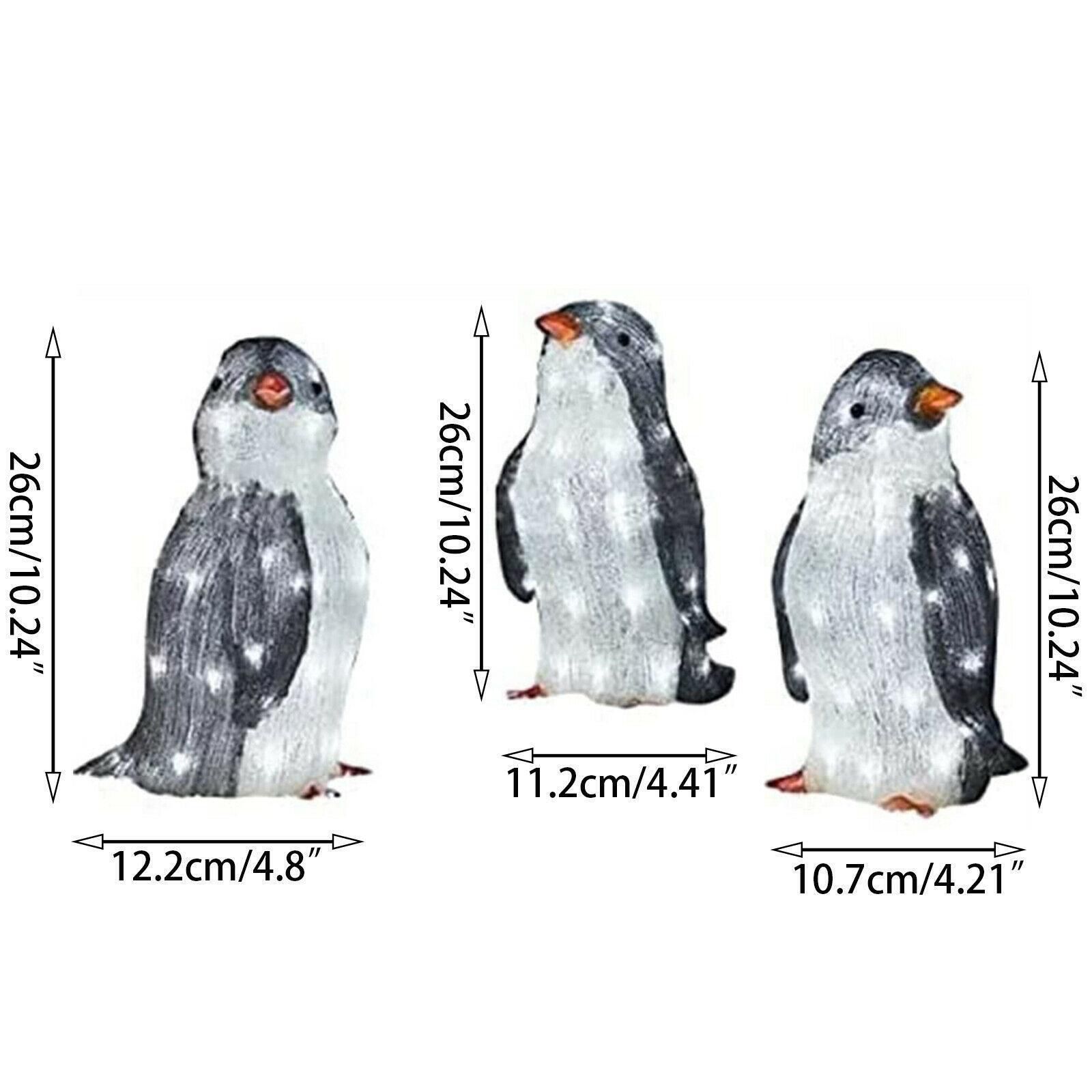 

Пингвин Рождественская Акриловая Тарелка Садовый Напольный Светильник Украшение Газонные Фигурки 3pcs,Warm