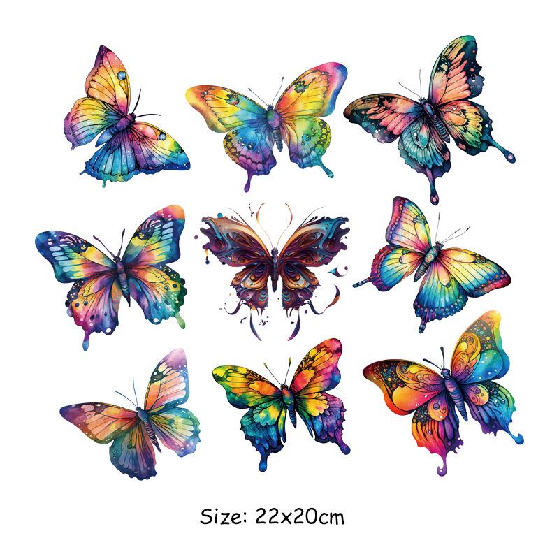 New Full-Page Flower & Butterfly Heat Transfer Sticker