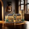 Non-Toxic 1575Pcs Church Architecture Building Blocks Toy Set Assembly Bricks Model With Led Desktop Decoration Gifts