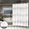 Romantic Garden In the Bathroom, White Floral Shower Curtain, Partition Curtain, Bathroom Hanging Curtain