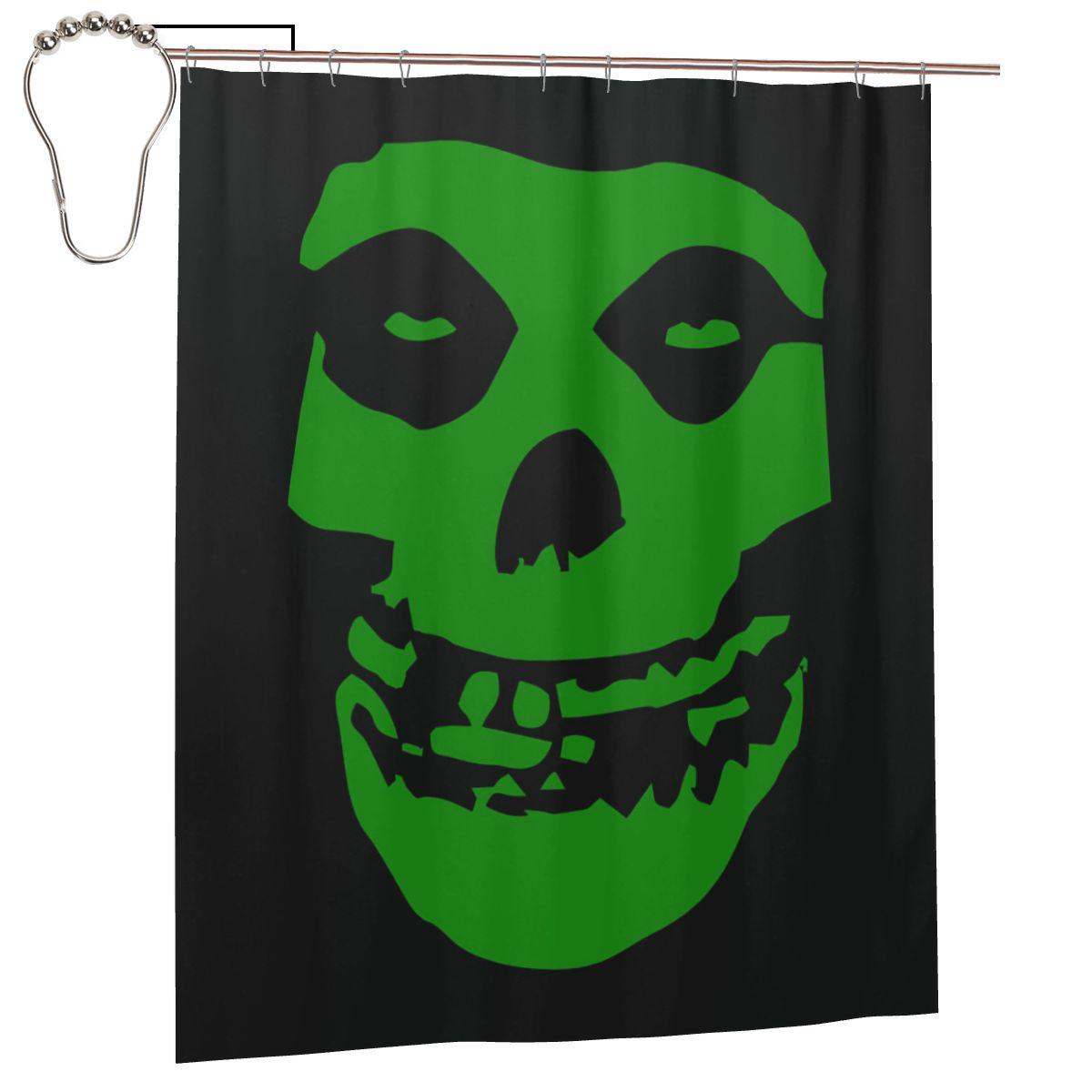 

Misfits Skull Shower Curtain Bathroom Polyester Waterproof Bath Curtains With Hooks W60H190(CM)-1 Pcs