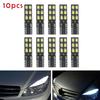 10pcs Car LED Lights Bulb 6000K White Lighting Error Free Canbus For Mercedes W204 C300 DC12-24V Accessories Car Light Bulbs